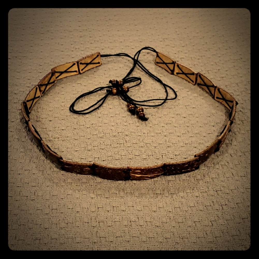 Natural Wood Tile Belt